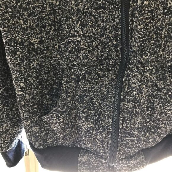 VINTAGE hoodie mottled gray mens full zip size M EUC - Picture 2 of 5